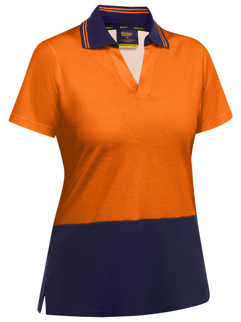Bisley BKL1234 Women's Hi-Vis V - Neck Polo - Territory Uniforms