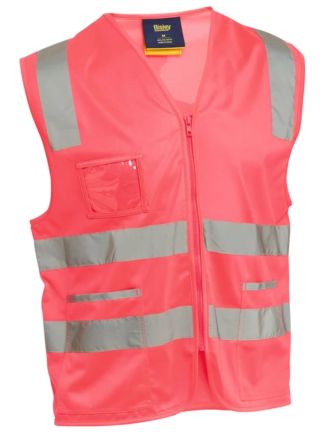 BV0341T-Taped Hi Vis Safety Zip Vest