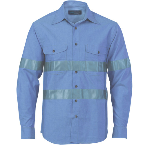 Cotton Chambray Shirt with CSR R/Tape - Long Sleeve
