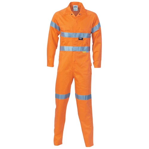 HiVis Cool-Breeze Orange Lightweight Cotton Coverall with CSR R/Tape