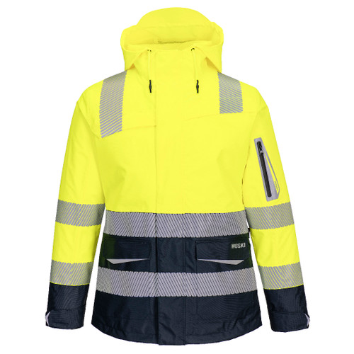 K8202 Huski Hi-Vis Women's Contrast Rain Jacket