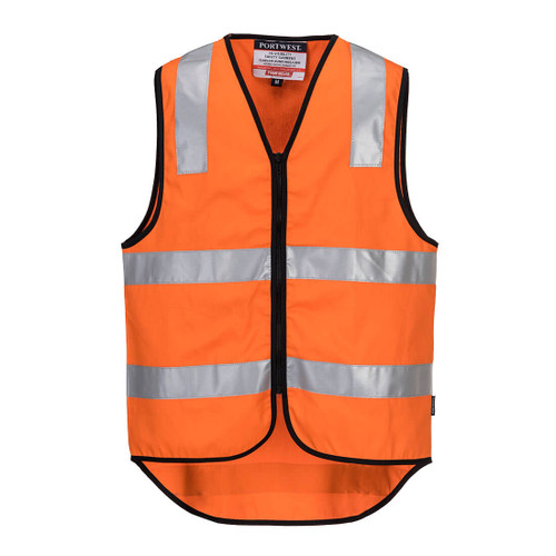 MW338 Hi-Vis Cotton Zipped Vest