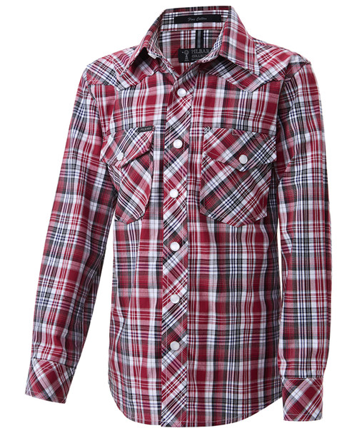 RMPW010 Pilbara Western Children's Snap Button L/S Shirt