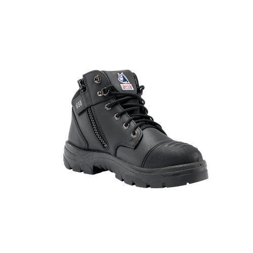 312658-Parkes Zip-Steel Cap-Lace Up/Zip Side Boot