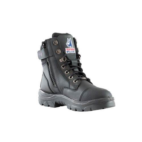 512719-Ladies Southern Cross-Steel Cap-Lace Up/Zip Side Boot