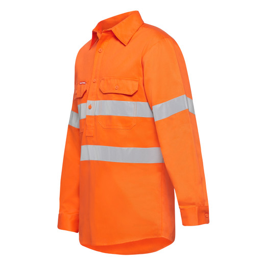 Hard Yakka Y07899 Long Sleeve Hi-Vis Taped Shirt - Territory Uniforms