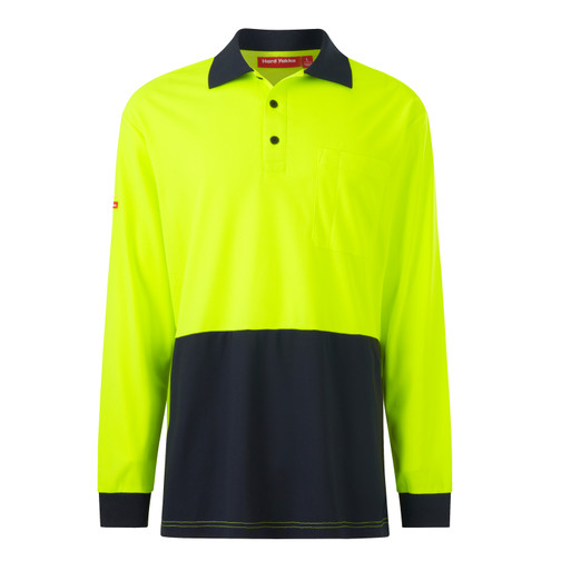Y19617 L/S Mens Hi Vis Polo