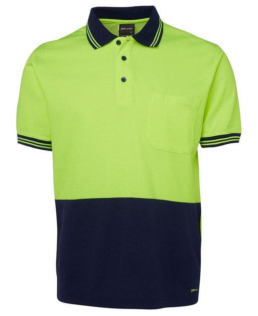 JB's Wear 6HPS 6HPS Short Sleeve Polo Lime/Bottle - Territory Uniforms