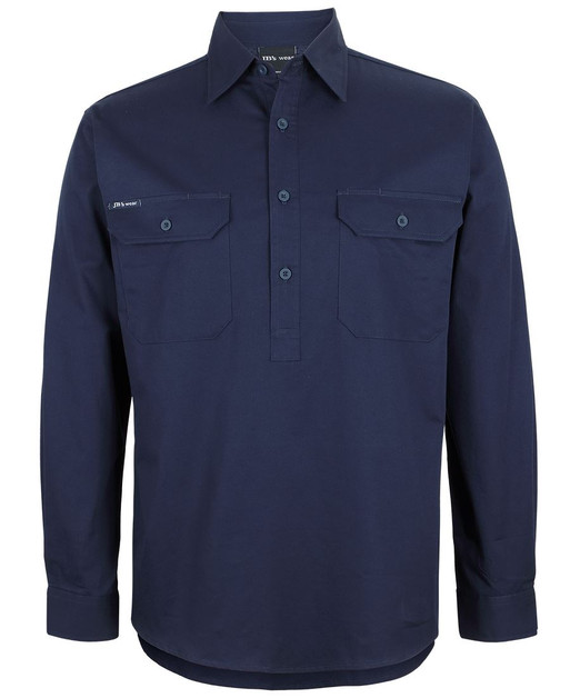 6WLCF Navy-L/S Closed Front