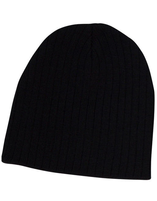 Winning Spirit CH62 Acrylic knit beanie with cable row feature - Territory Uniforms