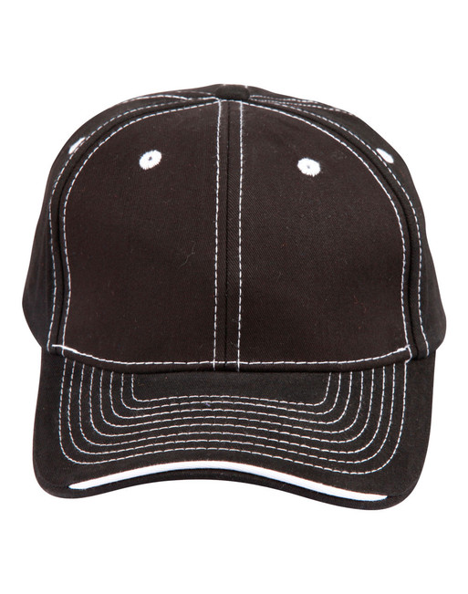 Winning Spirit CH65 Premium Cotton Twill Contrast Trim Cap - Territory Uniforms