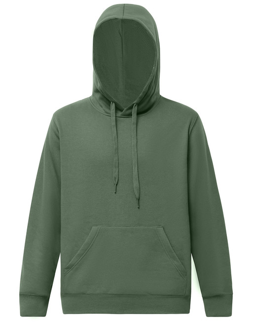 FL09 Adult's Close Front Contrast Fleecy Hoodie
