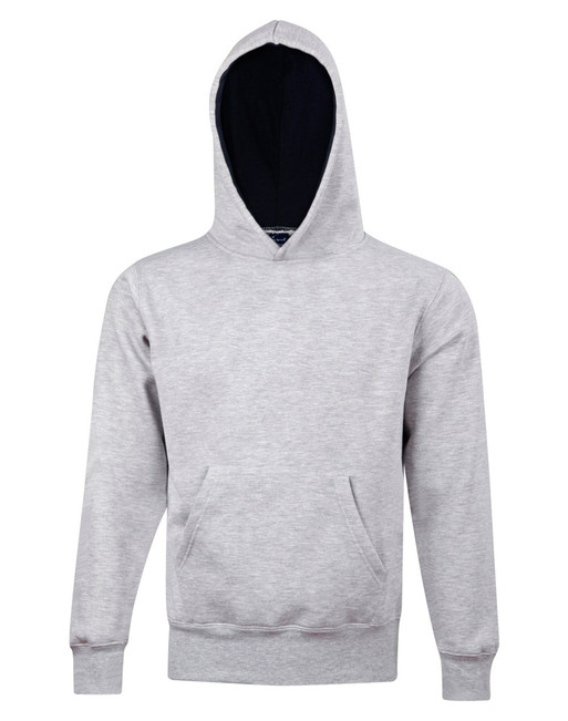 FL09K Kids' Close Front Contrast Fleecy Hoodie