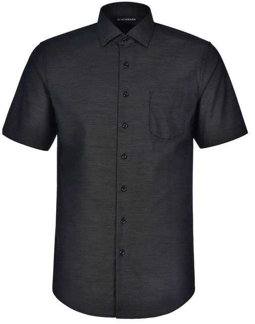 Benchmark M7400S Men's Pin Dot Stretch Short Sleeve Shirt - Territory Uniforms