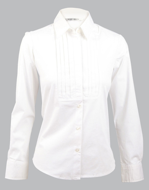 Benchmark M8192 Women's Stretch Tuck Front Long Sleeve Shirt - Territory Uniforms