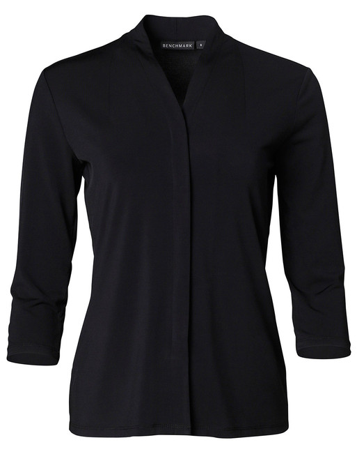 M8830 Ladies' Mid Sleeve Shawline Knit Top