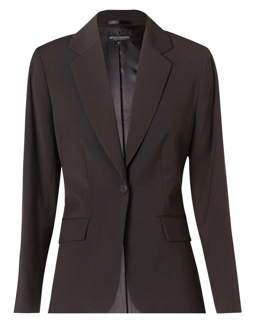 Benchmark M9208 Women's One Button Cropped Jacket in Poly/Viscose - Territory Uniforms