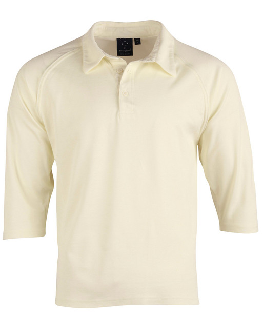 Winning Spirit PS29Q Mens 3/4 sleeve cricket polo - Territory Uniforms
