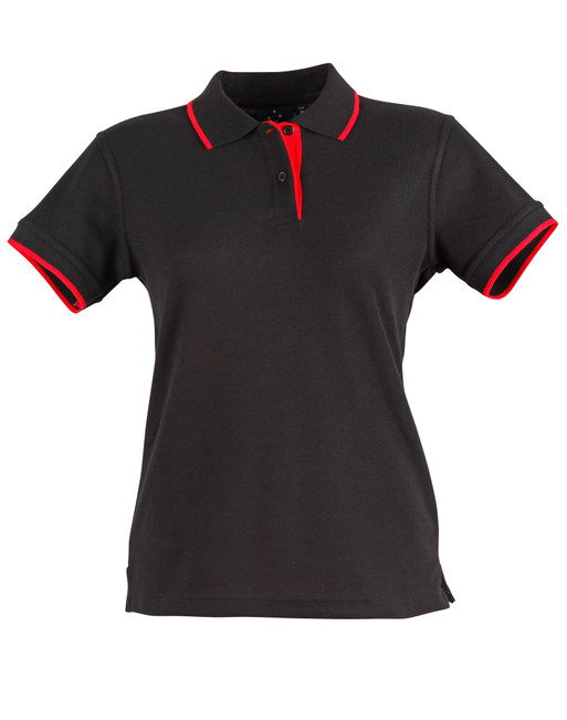 PS48A Ladies' Poly/Cotton Contrast Pique S/S Polo