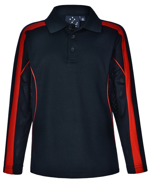 PS69K Kids' TrueDry Long Sleeve Polo