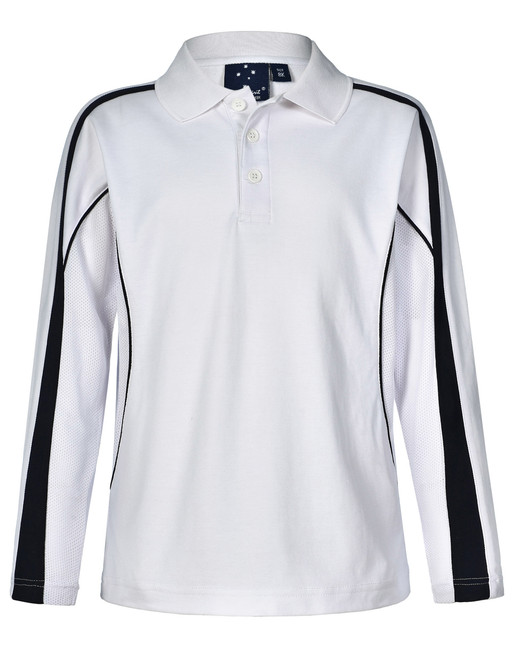 PS69K Kids' TrueDry Long Sleeve Polo