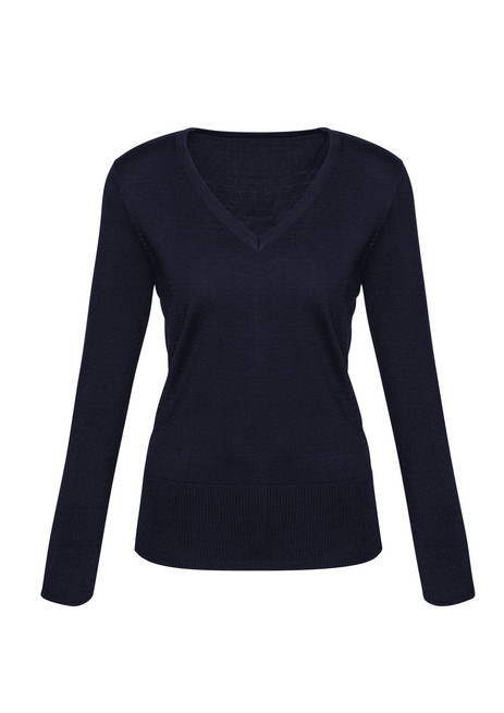 Milano Contemporary V-neck style features Ribbed-side panel detail