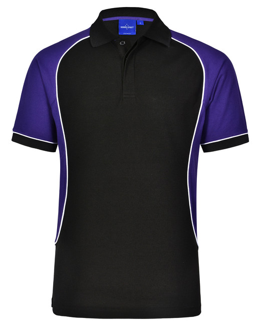 PS77K Kids' TrueDry Tri-colour S/S Pique Polo