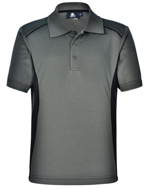 PS79K Kids' Cooldry S/S Contrast Interlock Polo