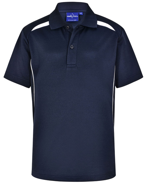 PS93K Kids' Sustainable Poly/Cotton Contrast S/S Polo