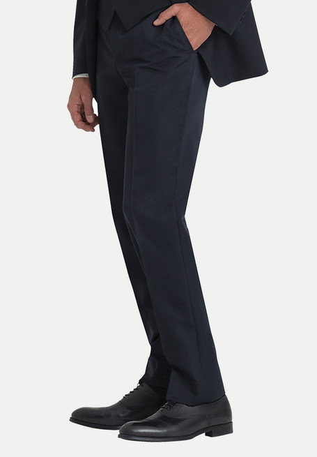Classic fit design-Flat front pant-Front and back pockets-Belt loops