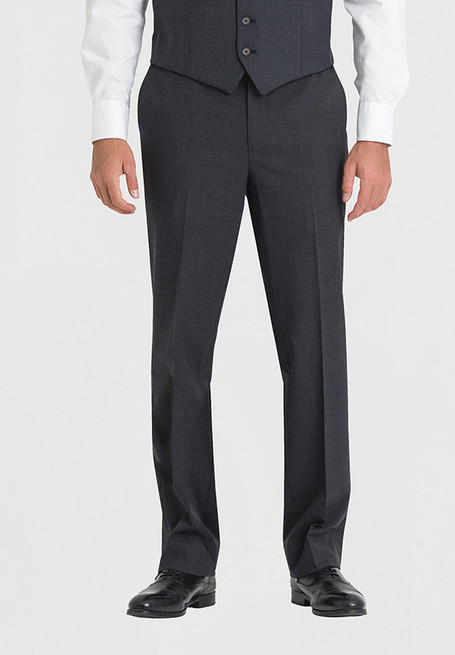 Classic fit design-Flat front pant-Front and back pockets-Belt loops