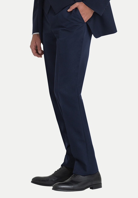 Classic fit design-Flat front pant-Front and back pockets-Belt loops