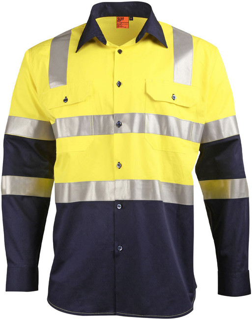 SW70 Biomotion Two Tone Safety Shirt With X Tape