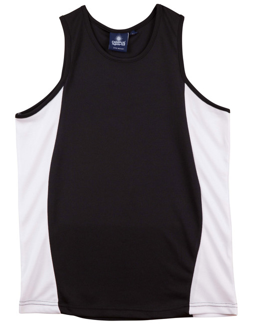 TS19K Kid's truedry contrast mesh singlet