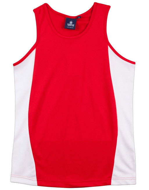 TS19K Kid's truedry contrast mesh singlet