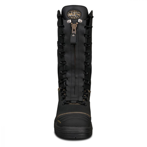 65791-350mm Black Laced In Zip Mining Boot