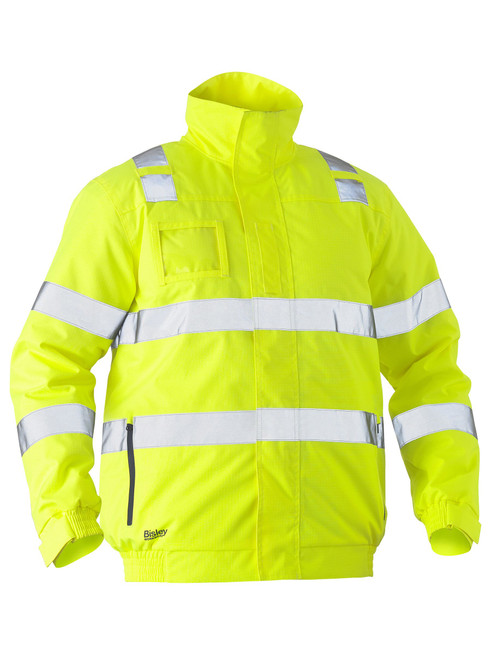 BJ6770T-Taped Hi Vis Wet Weather Bomber Jacket