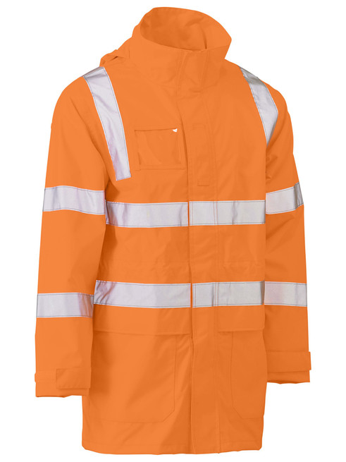 BJ6964T-Taped Hi Vis VIC Rail Wet Weather Jacket