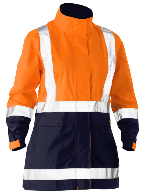 BJL6766T-Women's Taped Hi Vis Recycled Rain Shell Jacket