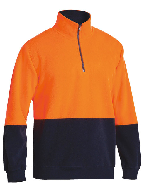 BK6889-Hi Vis Polar fleece Zip Pullover