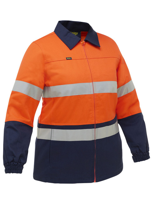 BKL6710T-Women's Taped Hi Vis Drill Jacket