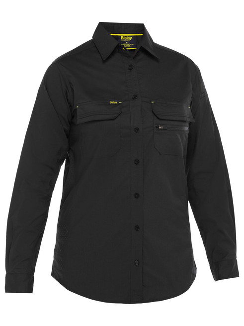 Bisley BL6490 Long Sleeve Womens Ripstop Shirt - Territory Uniforms