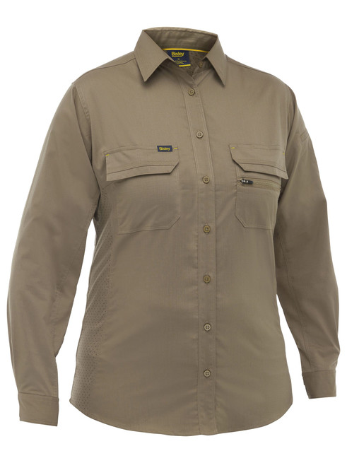 BL6490-L/S Womens Ripstop Shirt