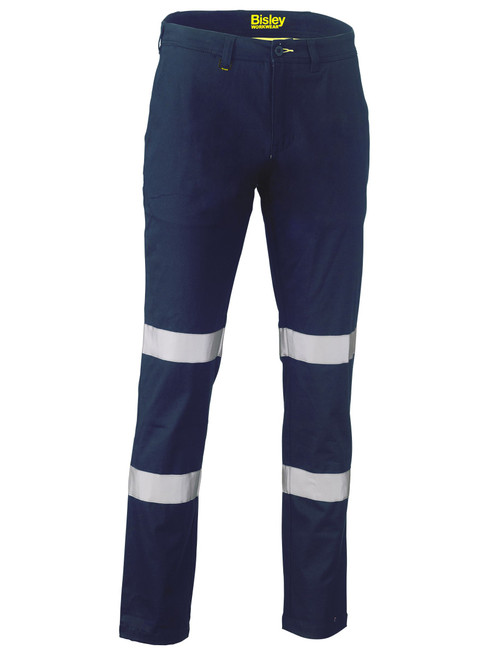 Bisley BP6008T Taped Biomotion Stretch Cotton Drill Work Pants - Territory Uniforms