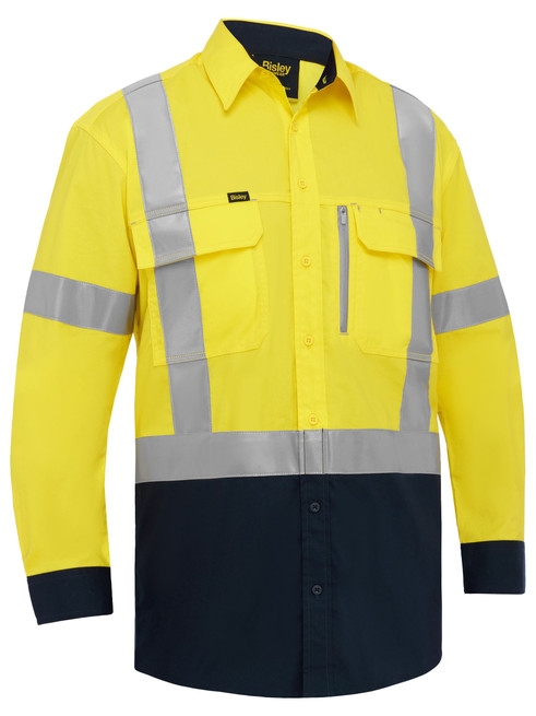BS6176XT-X Taped Hi Vis Stretch Cotton Shirt
