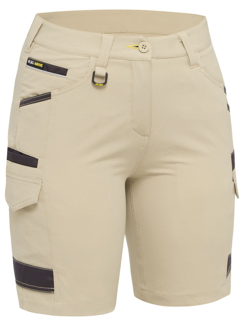 BSHL1332-Women's Flx & Move 4-Way Stretch Zip Cargo Short