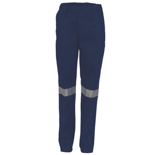 Ladies Cotton Drill Pants with CSR R/Tape