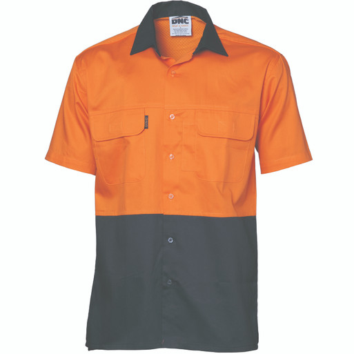HiVis 3 Way Cool-Breeze Cotton Shirt - Short Sleeve