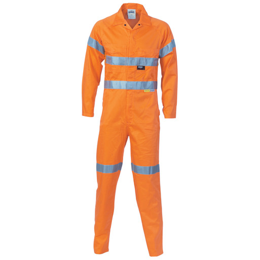 HiVis Cool-Breeze Orange Lightweight Cotton Coverall with CSR R/Tape