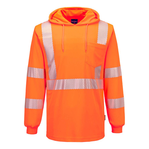 L042 Hi-Vis Lightweight Hooded T-Shirt L/S